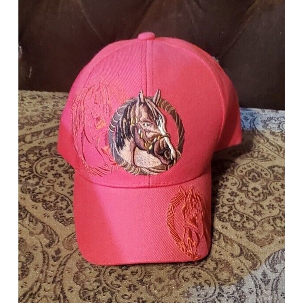 SANTO CAP Embroidered Horse Head Faces Unisex One Size Adjustable Ball Cap
